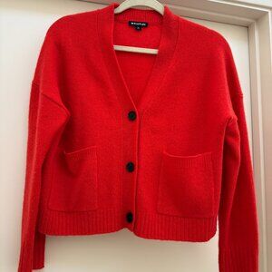 Cute Whistles Red Pocket Cardigan Size S